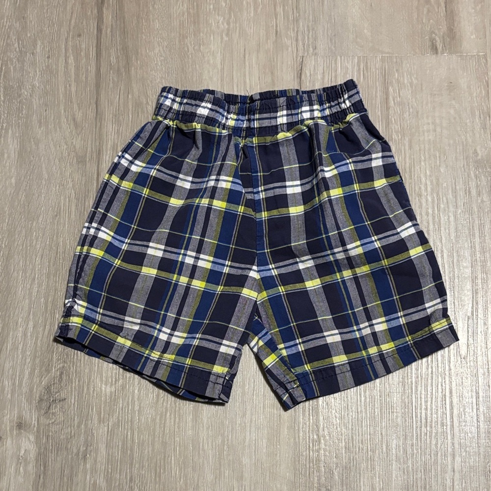 Carter's Blue and Yellow Plaid Kids Shorts